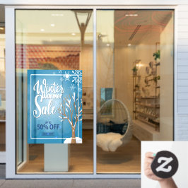 Winter Warmer Verkauf 50% Ermäßigung Schneeflocken Fensteraufkleber