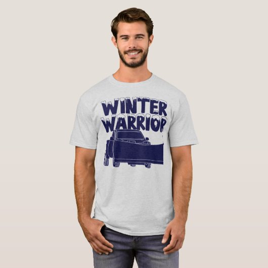 Winter Warrior Lieferwagen LKW mit Schneepflug T-Shirt (Vorne ganz)