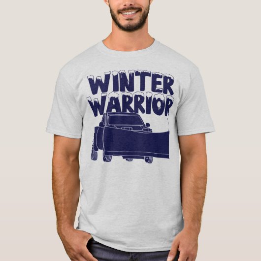 Winter Warrior Lieferwagen LKW mit Schneepflug T-Shirt (Vorderseite)