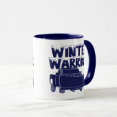 Winter Warrior Pick Truck mit Schneepflug Tasse (VorderseiteRechts)