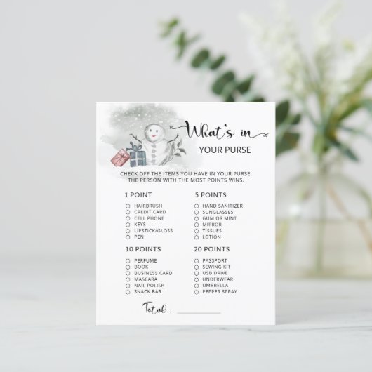 Winter Was ist in deinem Baby-Duschspiel in der Ha (Stehend Vorderseite)