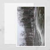 Winter Wasserfall Feiertagskarte (Vorne/Hinten)