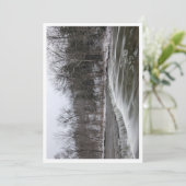 Winter Wasserfall Feiertagskarte (Stehend Vorderseite)