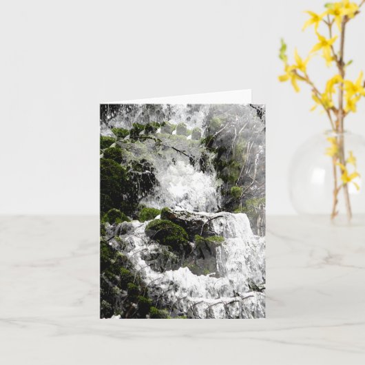 Winter Wasserfall...... Karte (Gelbe Blume)