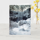 Winter Wasserfall, Karte (Gelbe Blume)