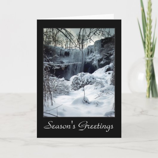 Winter Wasserfall, Karte (Vorderseite)