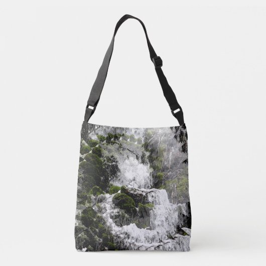 Winter Wasserfall....... Tragetaschen Mit Langen Trägern (Rückseite)