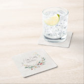 Winter Wasserfarbe Blume Schneeflocke 90. Geburtst Rechteckiger Pappuntersetzer (Vor Ort)