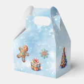 Winter Wasserfarbe Frohe Weihnachtsdusche Geschenkschachtel (Rückseite)