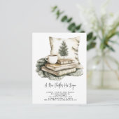 Winter Wasserfarbe neues Kapitel hat Urlaub begonn Ankündigungspostkarte (Stehend Vorderseite)