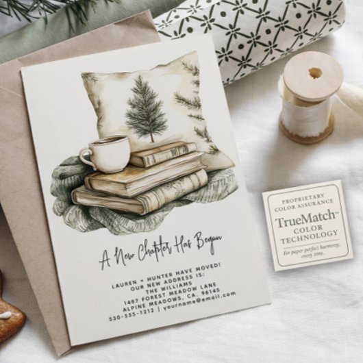 Winter Wasserfarbe neues Kapitel hat Urlaub begonn Ankündigungspostkarte