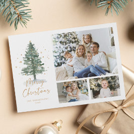 Winter Wasserfarbe Pine Weihnachten 3 Foto