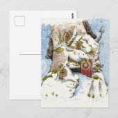 Winter-Wasserfarbe. Postkarte (Vorne/Hinten)