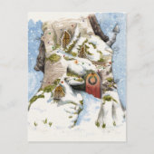 Winter-Wasserfarbe. Postkarte (Vorderseite)