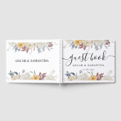 Winter-Wasserfarben-Blumen Gästebuch (Voll)
