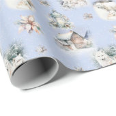 Winter-Wasserfarben-Geschenkpapier Geschenkpapier (Rolleneckpunkt)