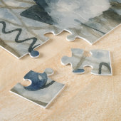 Winter-Wasserfarben-Kardinal Puzzle (Seite)