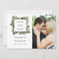 Winter Wasserfarben Pines Hochzeitstag retten Datu