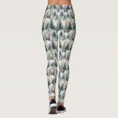 Winter-Wasserfarben-Waldhirsche (1) Leggings (Rückseite)