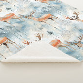 Winter-Wasserfarben-Waldhirsche (3) Sherpadecke (3/4)