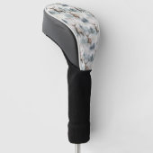 Winter-Wasserfarben-Waldhirsche (4) Golf Headcover (angewinkelt)