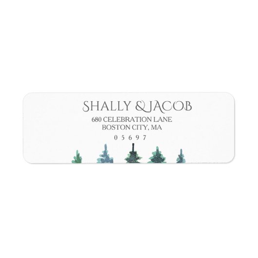 Winter-Wasserfarbenhochzeit (Vorne)