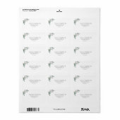 Winter-Wasserfarbenhochzeit Adressaufkleber (Vorne)