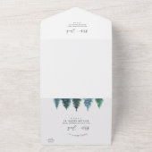 Winter-Wasserfarbenhochzeit All In One Einladung (Außenbereich)