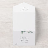 Winter-Wasserfarbenhochzeit All In One Einladung (Außenbereich)