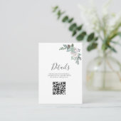 Winter-Wasserfarbenhochzeit Begleitkarte (Stehend Vorderseite)