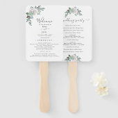 Winter-Wasserfarbenhochzeit Fächer (Vorne und Hinten)