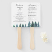 Winter-Wasserfarbenhochzeit Fächer (Vorne und Hinten)