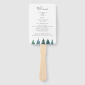 Winter-Wasserfarbenhochzeit Fächer (Vorderseite)