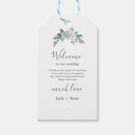 Winter-Wasserfarbenhochzeit Geschenkanhänger