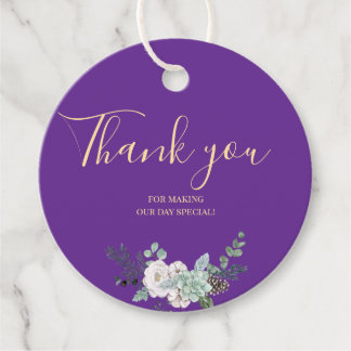 Winter-Wasserfarbenhochzeit Geschenkanhänger