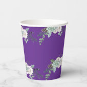 Winter-Wasserfarbenhochzeit Pappbecher (Rückseite)