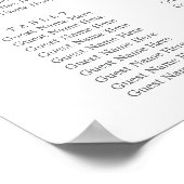 Winter-Wasserfarbenhochzeit Poster (Ecke)