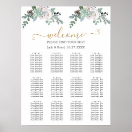 Winter-Wasserfarbenhochzeit Poster