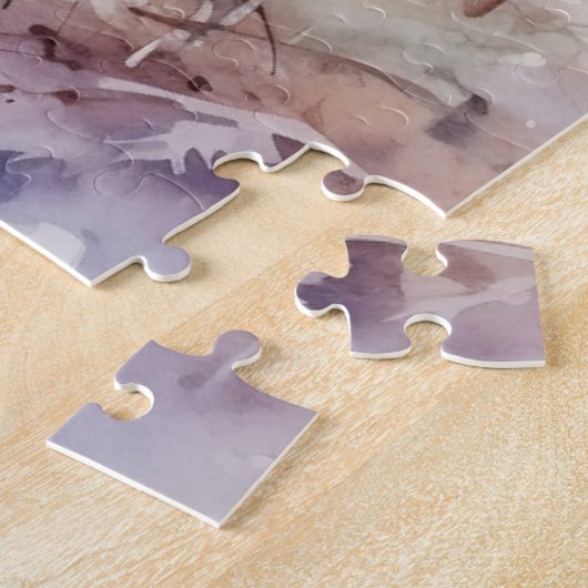 Winter Wasserfarbenpuzzle Puzzle (Seite)