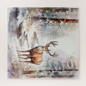 Winter Wasserfarbenpuzzle Puzzle (Horizontal)