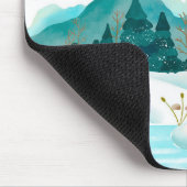 Winter Wasserfarbenwelt Mousepad (Ecke)
