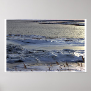 Winter-Wasserlandschaftsfoto-Poster Poster