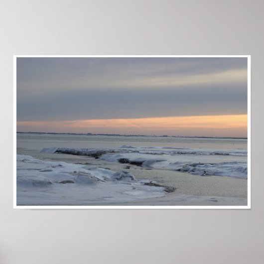 Winter-Wasserlandschaftsfoto-Poster Poster (Vorne)