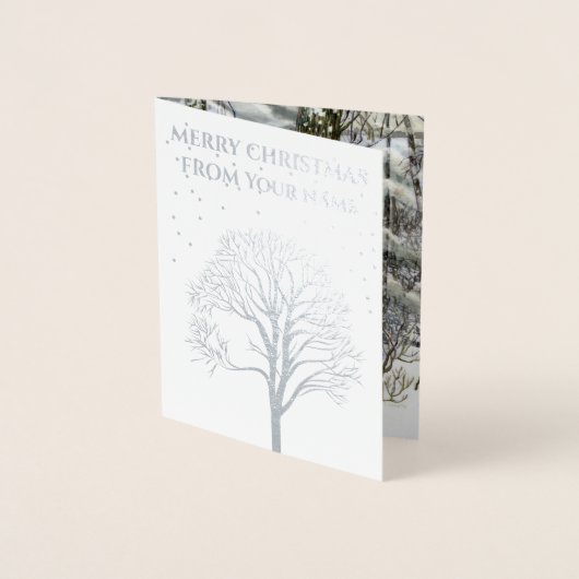 Winter Watercol Malerei Folienkarte (Vorderseite)