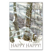 Winter Watercol Malerei Tischnummer (Vorderseite)