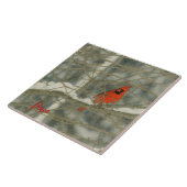 Winter Watercolor Cardinal Fliese (Seite)