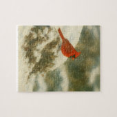 Winter Watercolor Cardinal Puzzle (Horizontal)