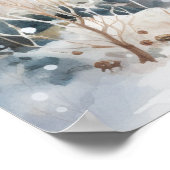 Winter Watercolor Deposter Poster (Ecke)