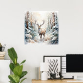 Winter Watercolor Deposter Poster (Heimbüro)