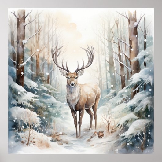 Winter Watercolor Deposter Poster (Vorne)